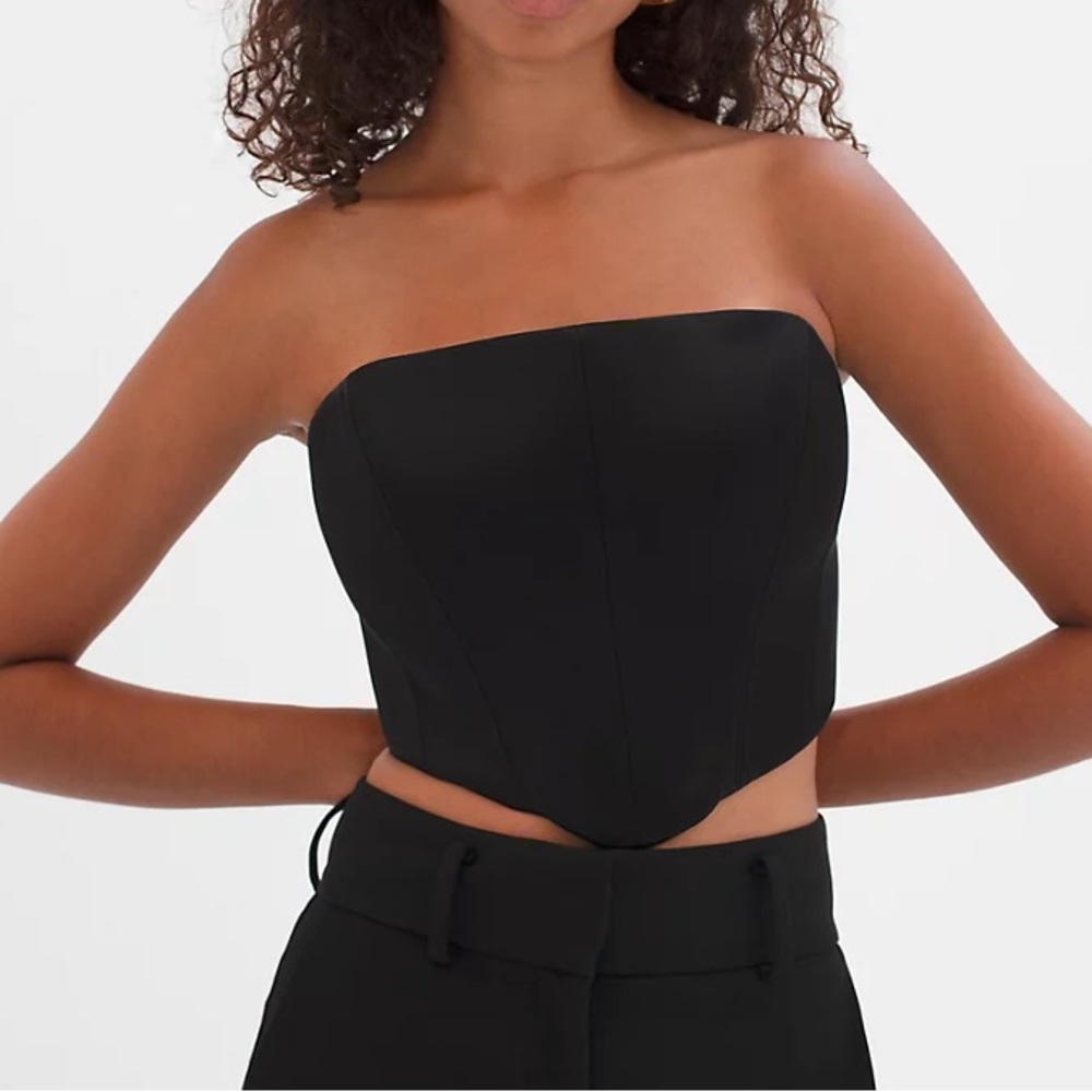 Babaton Blaze Top- Black Corset Tube Top